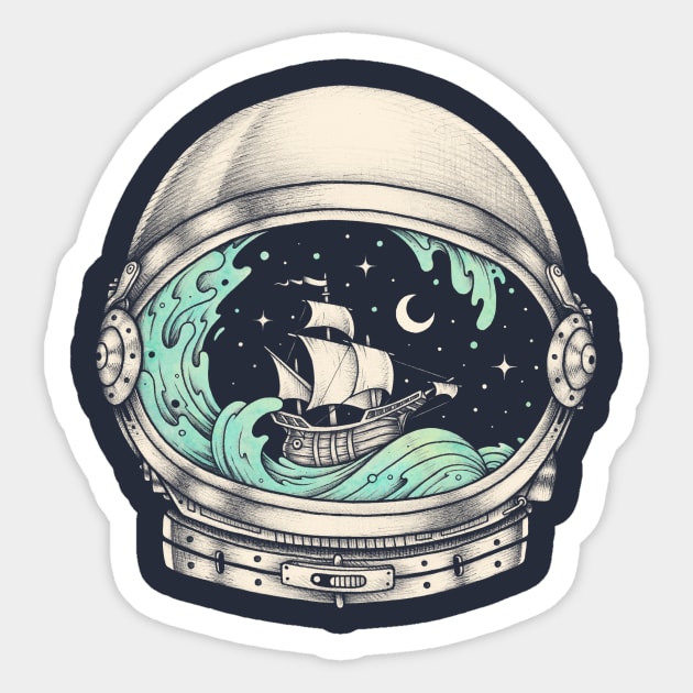 Spaceship Sticker by enkeldika2